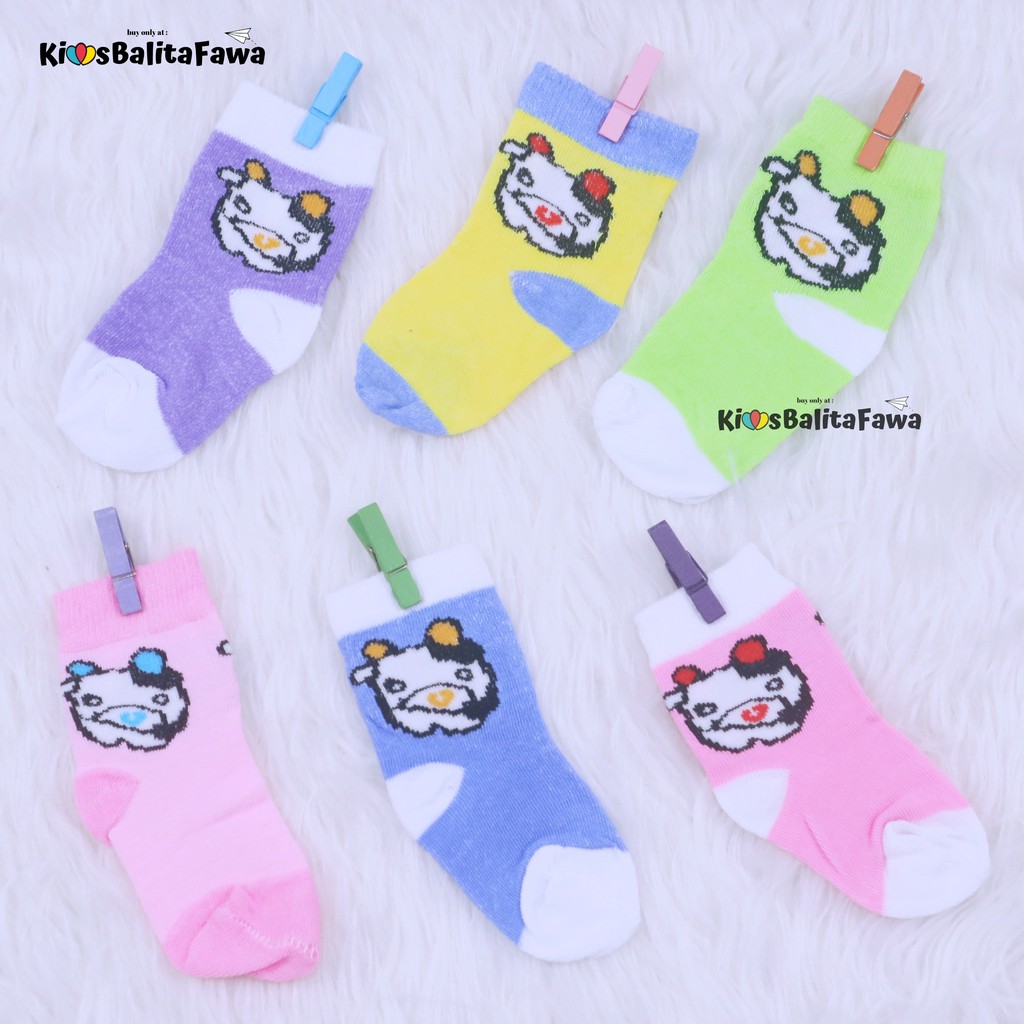 (ISI 3 PASANG) Kaos Kaki Bayi Polos Warna 0-12 Bulan / SNI New Born Month Baby Socks Sepatu Bayi Murah Babycinnamon