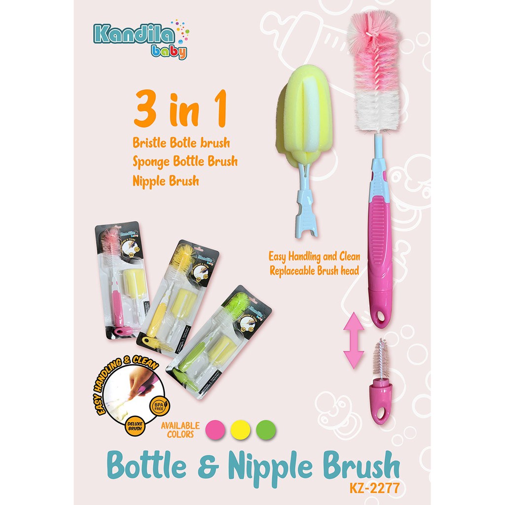 MIZO Bottle Brush CROWN Super Brush KANDILA Sikat Botol Nipple brush Straw