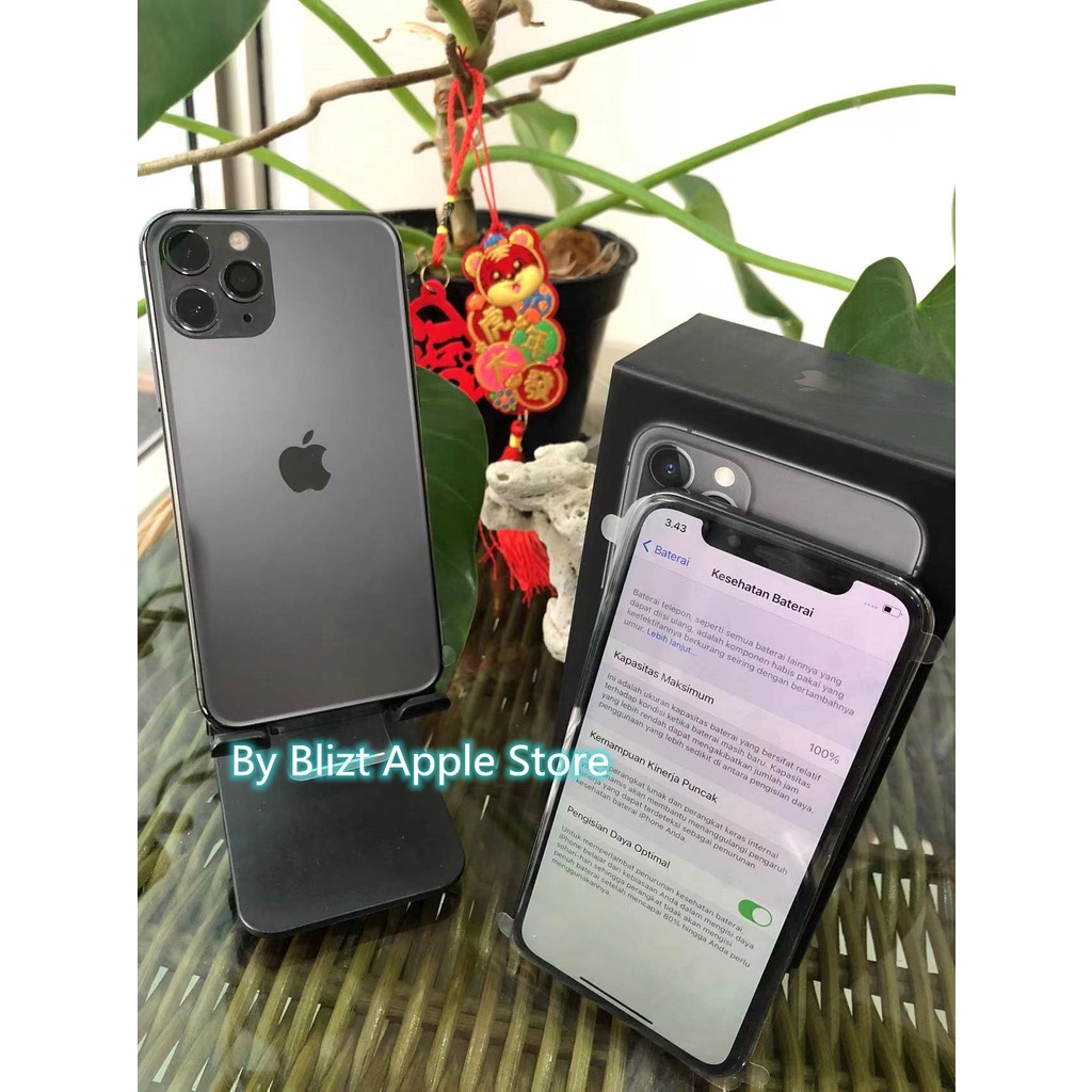 iPhone 11Pro 64GB  Fullset Silent original Second Mulus100% Like New 3utools All Green (Garansi 1 Bulan )