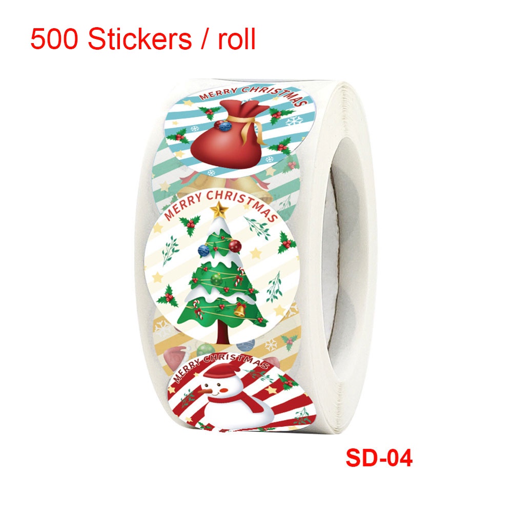 Christmas Warm Stickers Sealing Self-adhesive Film Envelope Packaging Baking Gifts OW