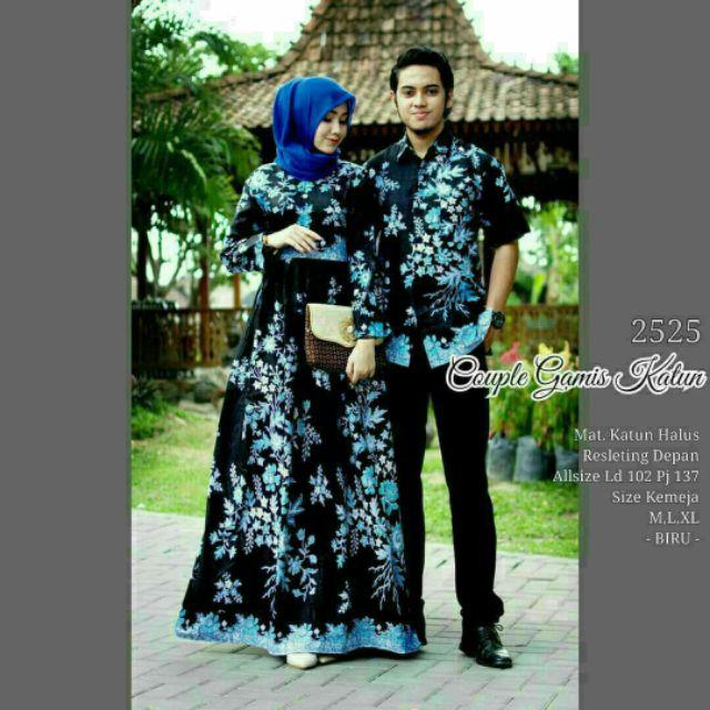 Bebas Pilih Batik Couple keluarga sania ruffle ori ndoro jowi dnt motif TENUN-Hem XL