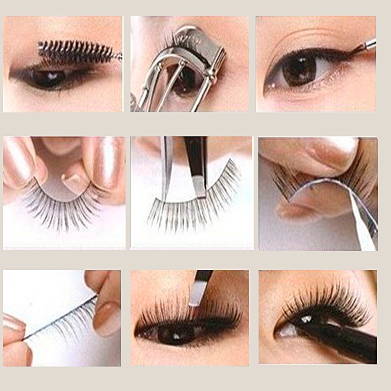 10Pair False Eyelashes Natural Reusable Sparse Cross Long Eyelashes Artificial Bulu mata palsu