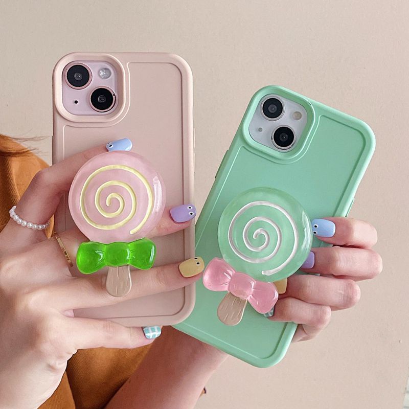 Stand Holder Handphone Android dan iPhone / Tablet Lipat Bentuk Lollipop