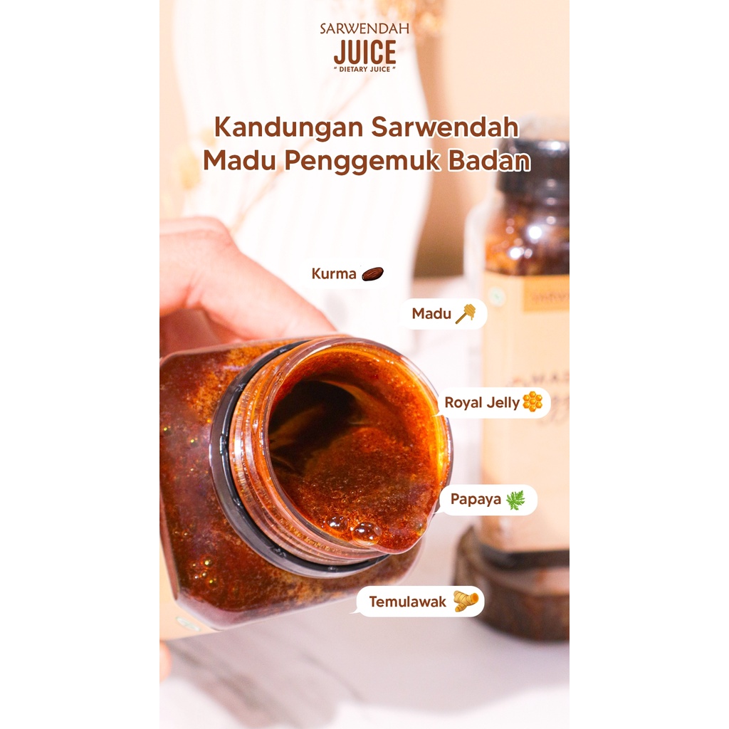 [ KURMA ] MADU KURMA PENGGEMUK  BY SARWENDAH JUICE HALAL BPOM / MADU PENAMBAH NAFSU MAKAN