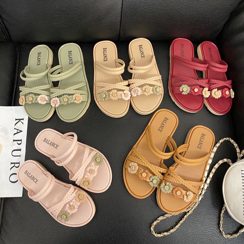 Sandal Jelly Anak Variasi Bunga Daisy