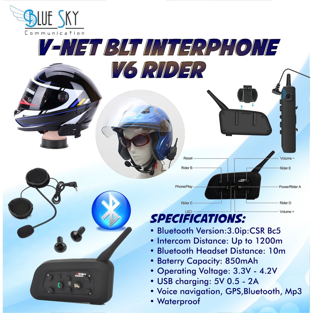 F PROMO V-NET BLT INTERPHONE V6 RIDER