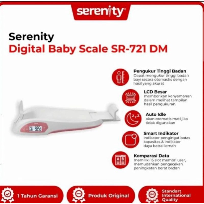 Timbangan digital bayi Serenity SR-721Dm / Timbangan Bayi