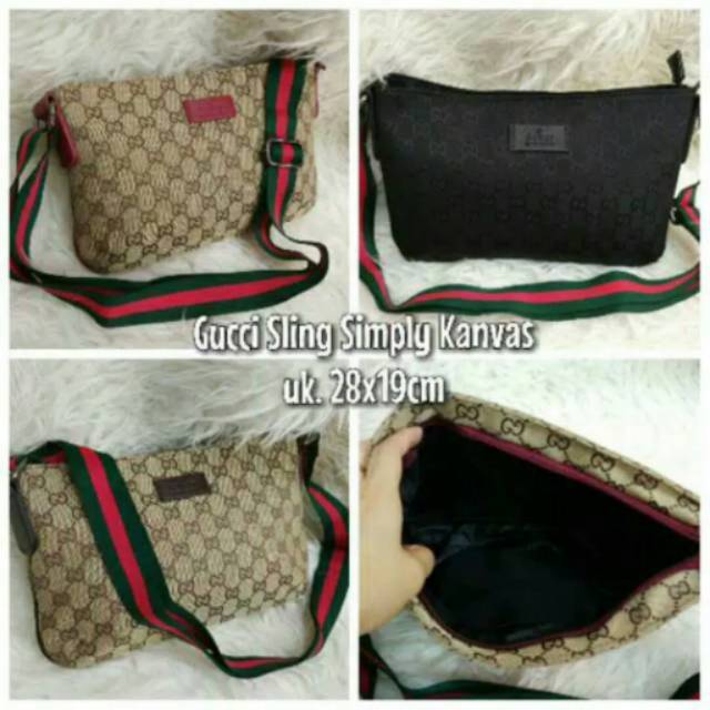 PROMO BEST SELLER  TERMURAH Tas Wanita Import Gucci Sling Kanvas