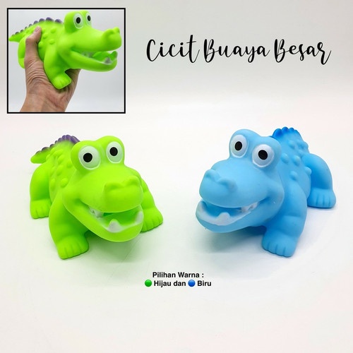 B 849 - Mainan Bayi Saat Mandi Boneka Cit Encit Buaya Besar Jala B849
