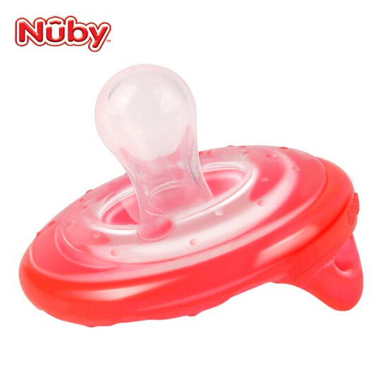 NUBY 1PK SILICONE CHERRY PACIFIER MEDIUM 6-12 / PACIFIER