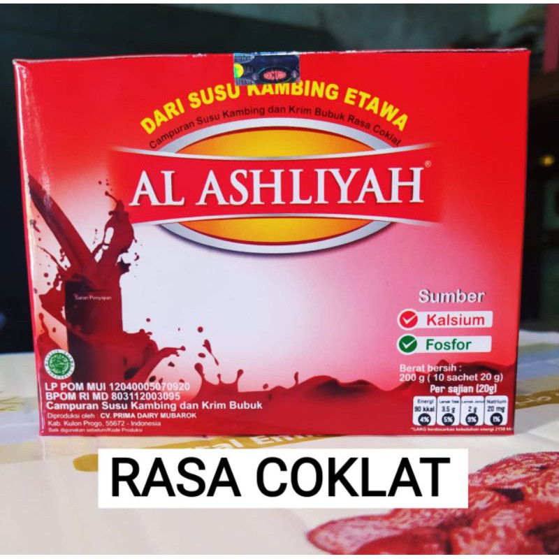 

AL-ASHLIYAH Susu kambing rasa coklat