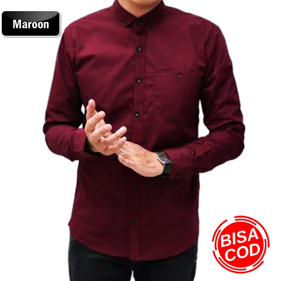 Kemeja pria slimfit premium Baju Kerja Keren Pakaian distro Termurah