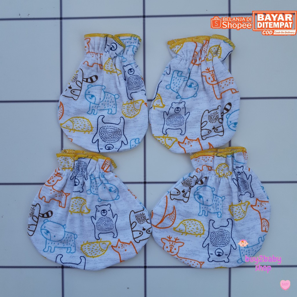 Sarung tangan sarung kaki bayi 0-3 Bulan Cherry House 1 PCS