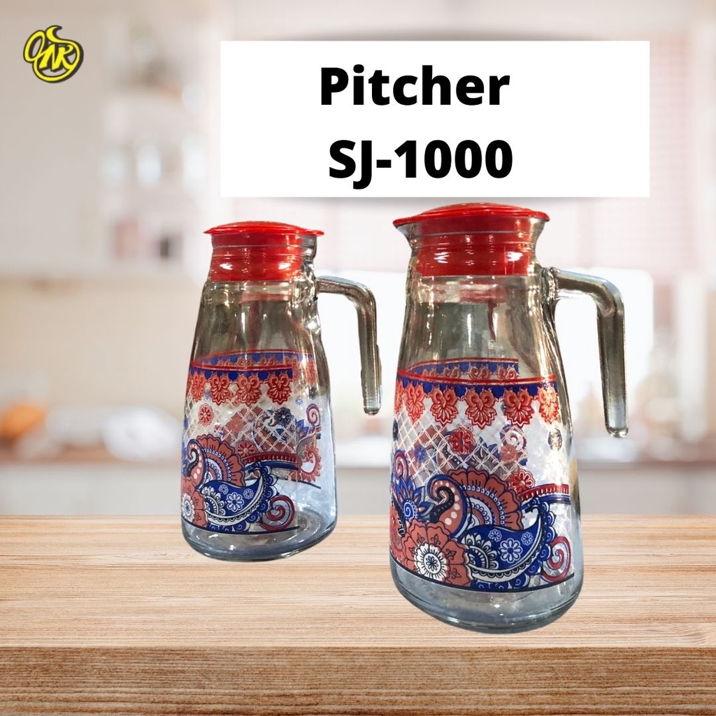 Pitcher SJ-1000 Pitcher Kaca Water Jug Beling Teko Kaca
