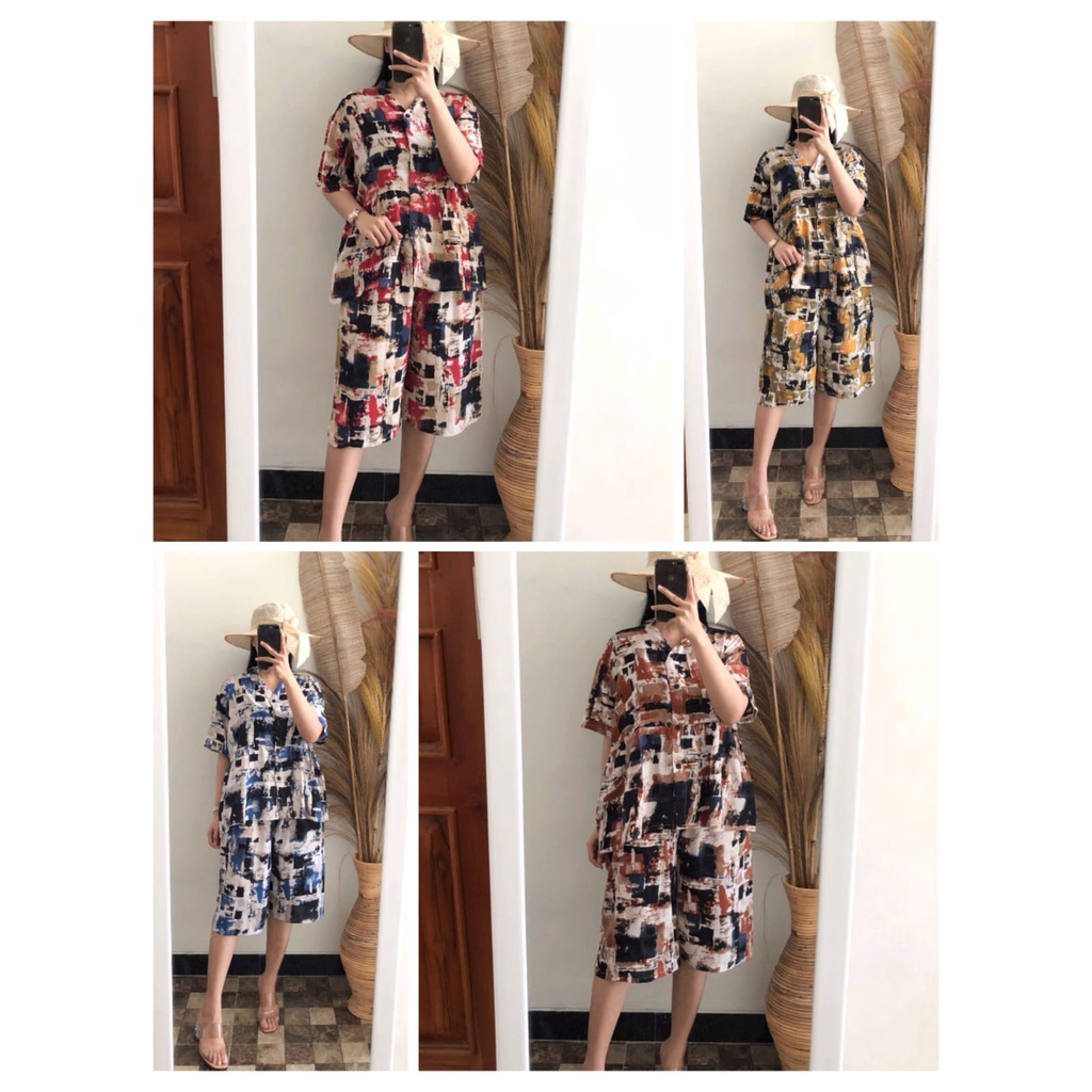 ABSTRAK OVERSIZE PIYAMA GEMOY