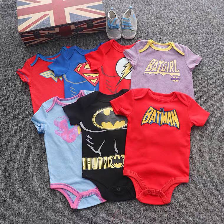 BAJU BAYI JUMPER ROMPER NEWBORN BATMAN SUPERHEROES AVENGERS IMPOR