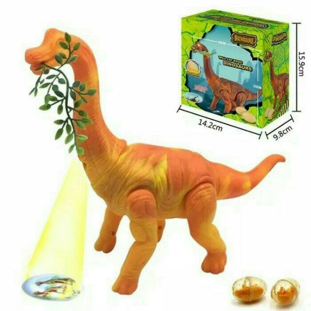 Mainan  Anak  Dinosaurus Bertelur Brachiosaurus  - Born Egg type 66050 - Mainan Edukasi Anak Laki laki Perempuan Dino