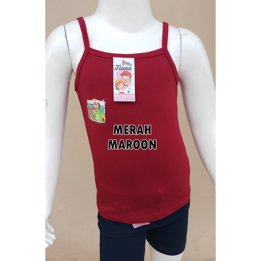 Tanktop/Singlet Tali Kecil TIANA Anak Perempuan 1-12 Tahun