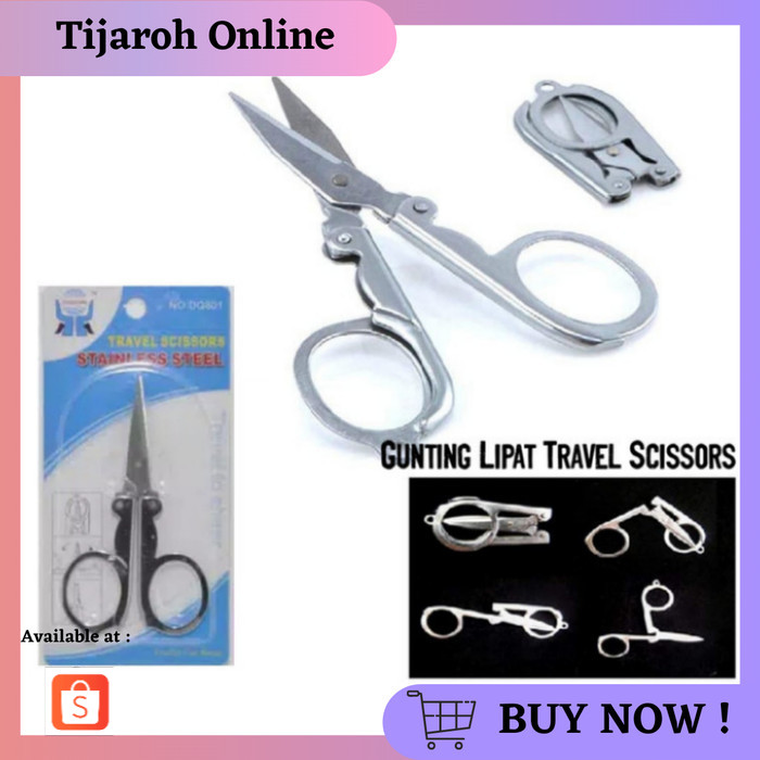 

gunting lipat stainless steel travel scissors