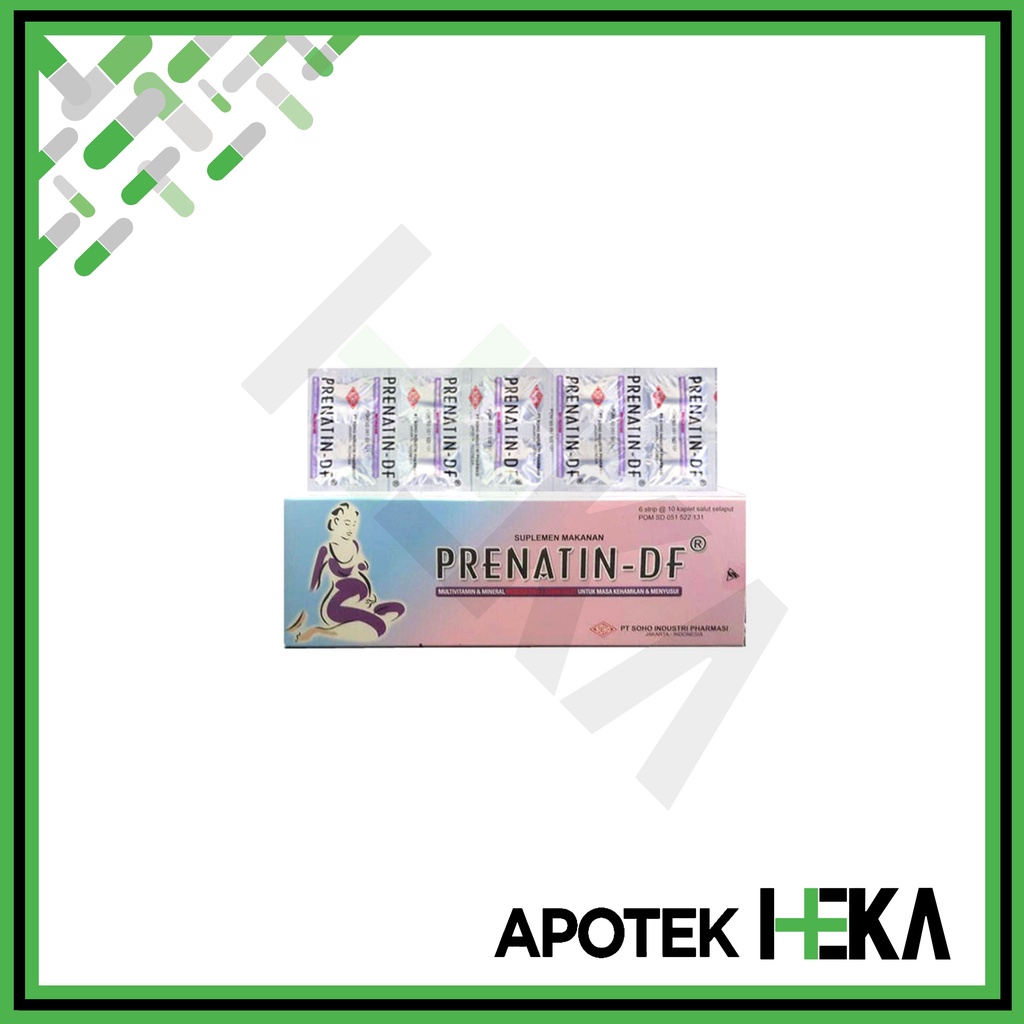 Prenatin DF Kaplet Box isi 6x10 Tablet - Multivitamin Kehamilan (SEMARANG)