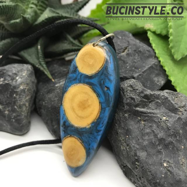 kalung resin kayu / kalung resin unik / kalung unik / kalung etnik / kalung murah meriah