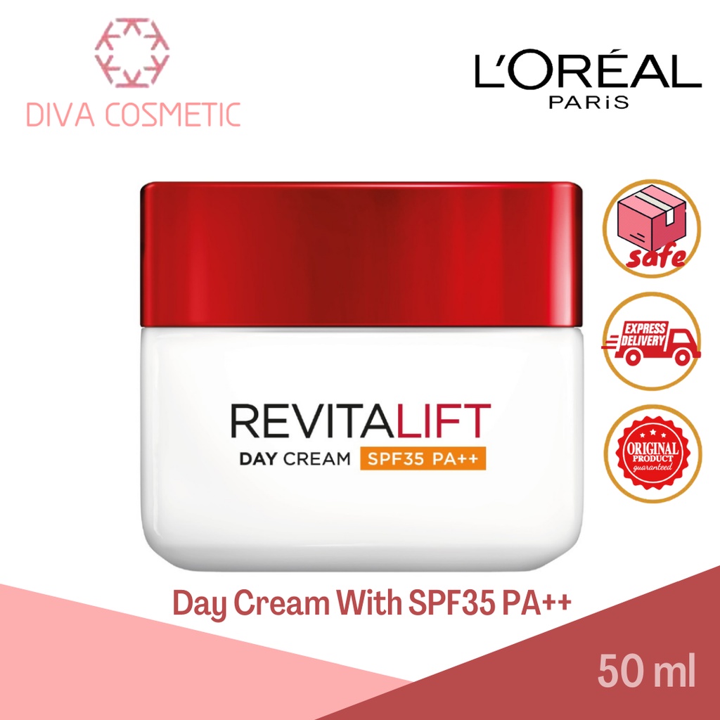 Loreal Paris Revitalift Day Cream SPF 35 PA ++ 20 ml & 50 ml | Krim Siang
