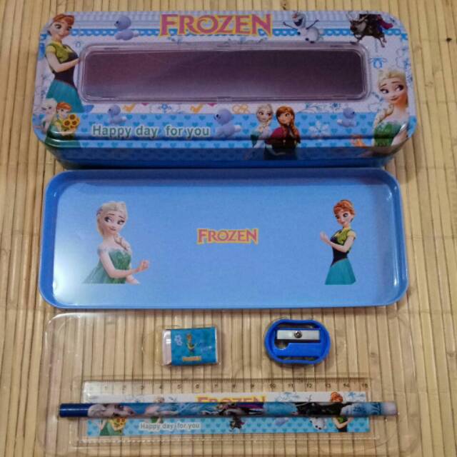 

Kotak pensil alat tulis satu set frozen 1013