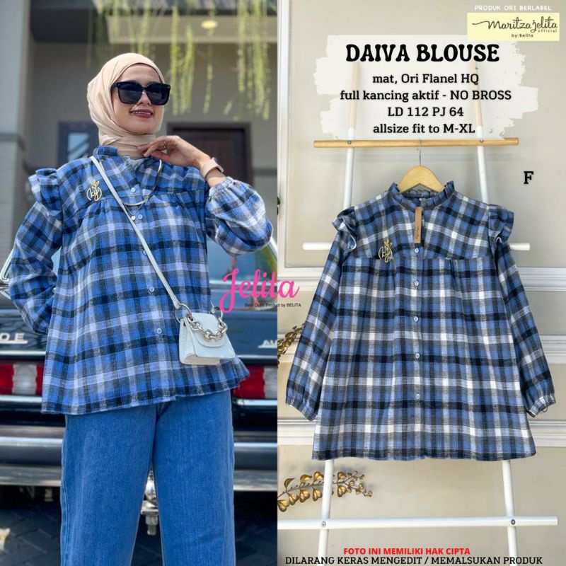Daiva Blouse Maritza  / Blouse Flanel Wanita