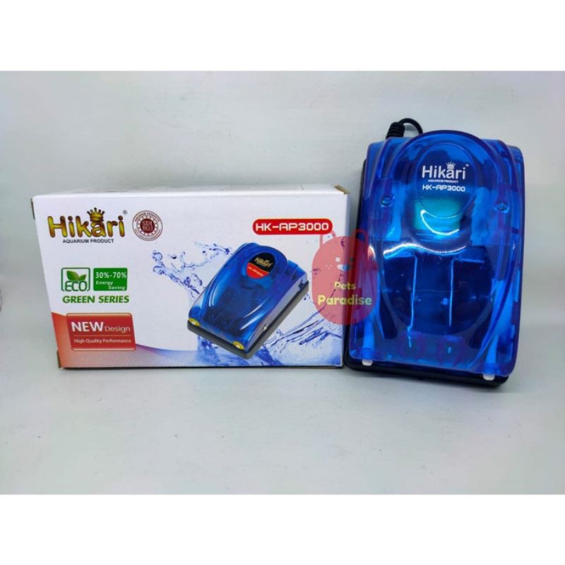 Hikari HK AP 3000 Aquarium Ikan Aerator Pompa -Gelembung 2 output