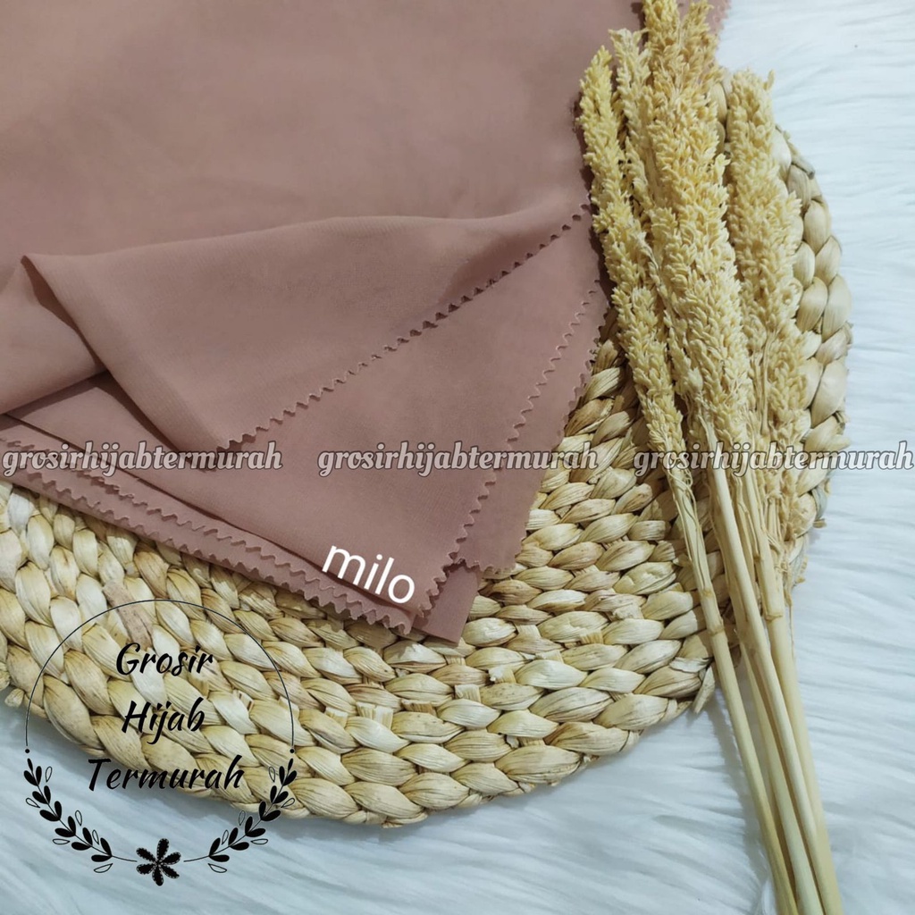 Bella Square Jumbo Syari 130x130 Lasercut / bella syar'i/ segiempat jumbo/ Jilbab LC-Milo
