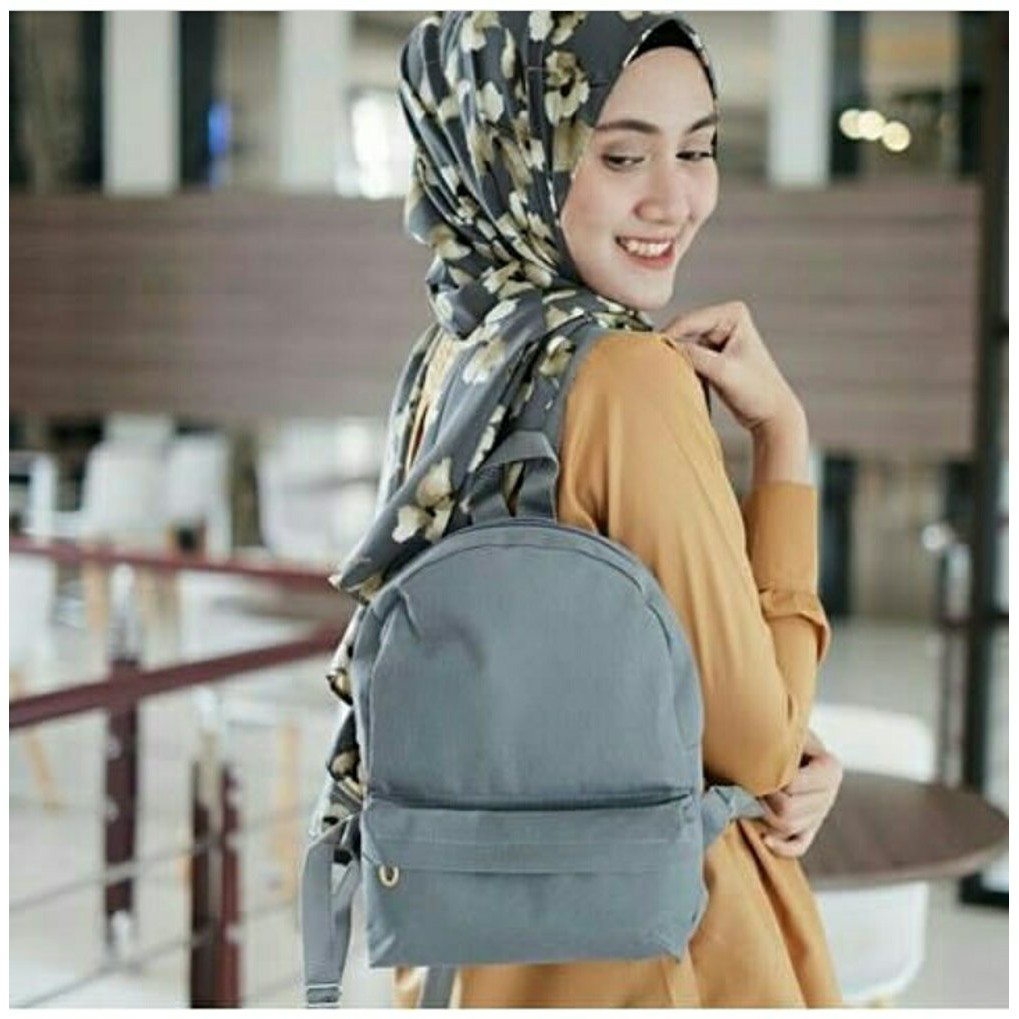 Ransel Mini Polos Tas Mini Daily Bag Tas Wanita / Tas Casual / Tas Kuliah / Tas Ransel Mini Hitam