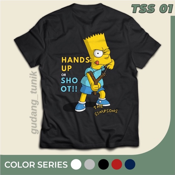 [BISA COD] T-SHIRT KAOS KEKINIAN THE SIMPSON UNISEX / BAJU ATASAN DTF PRIA DAN WANITA KEKINIAN BART SIMPSON HANDS UP FASHION / BAYAR DI TEMPAT