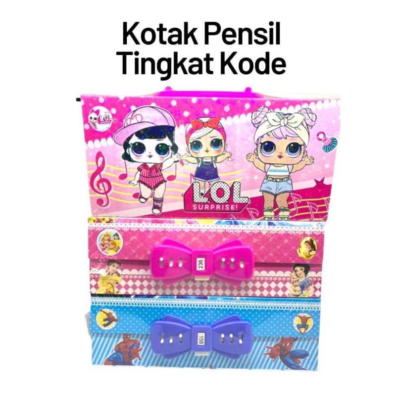 

Tokorara.id At-822 (Pake kode) Box pencil/ Kotak pensil Karakter 3 tingkat pake kode/ Kotak pinsil import
