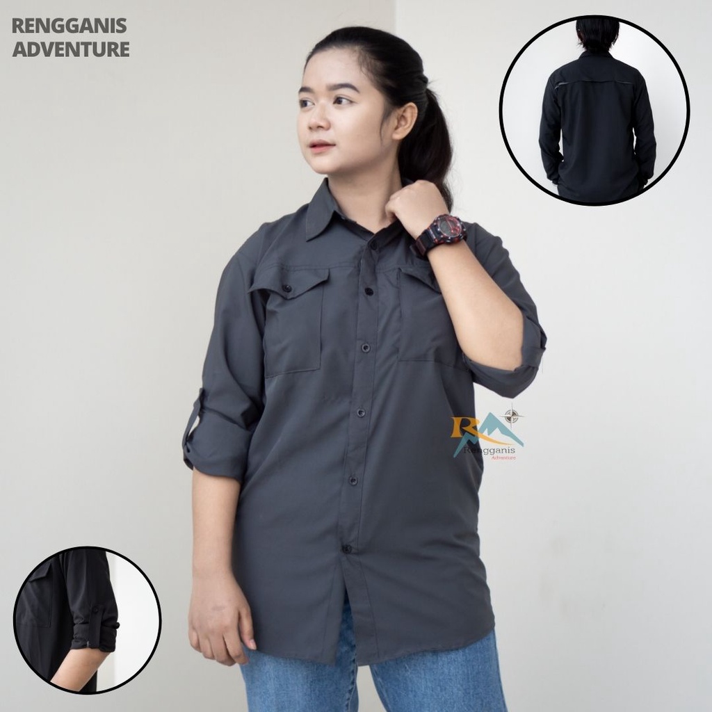 (PROMO DISKON) BAJU LAPANGAN KEMEJA LENGAN PANJANG KEMEJA OUTDOOR LOKAL GUNUNG FORMAL