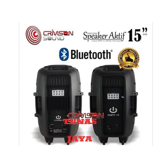 PROMO Murah PAKET KARAOKE SOUND SYSTEM CRIMSON ADA BLUETOOTH PARTY 15 original inddor outdoor