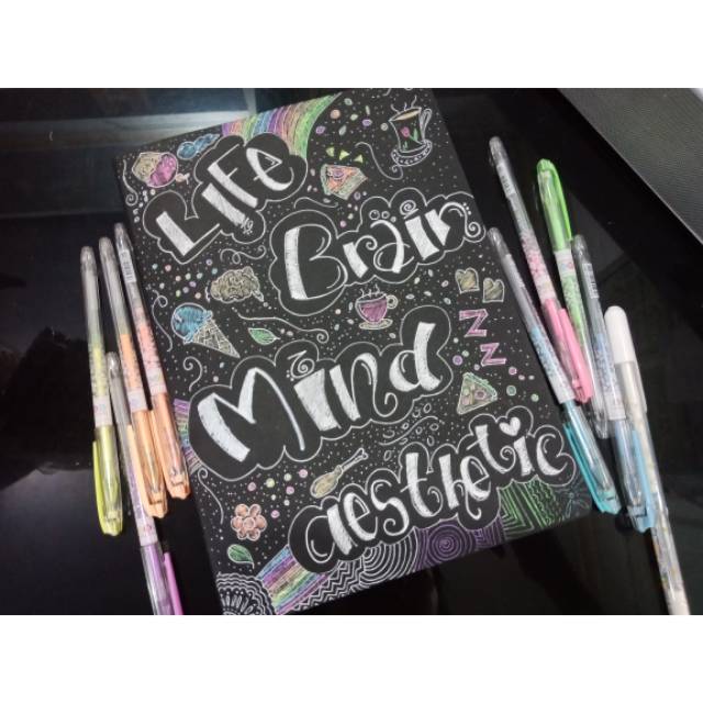 

Kreasi Pulpen Rainbow + Marker Putih