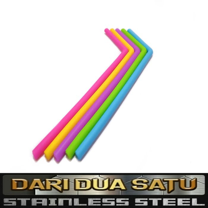 

(5 pc) Sedotan Silikon Tekuk Silicone Straw Food Grade