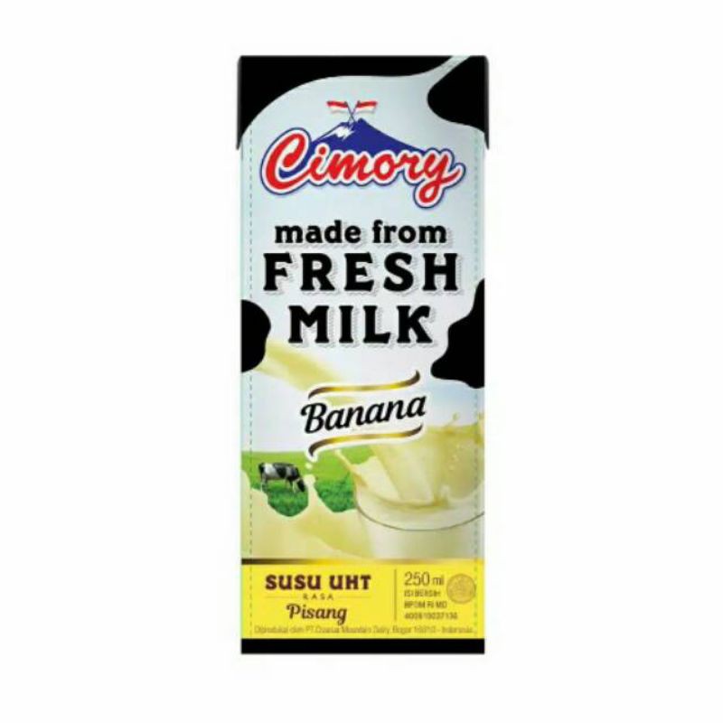 Cimory Susu UHT Rasa Pisang 250ml, Susu Sapi Rasa Banana 250 ml