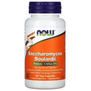 NOW SACCHAROMYCES BOULARDII GASTROINTESTINAL SUPPORT 60 Veg Capsules