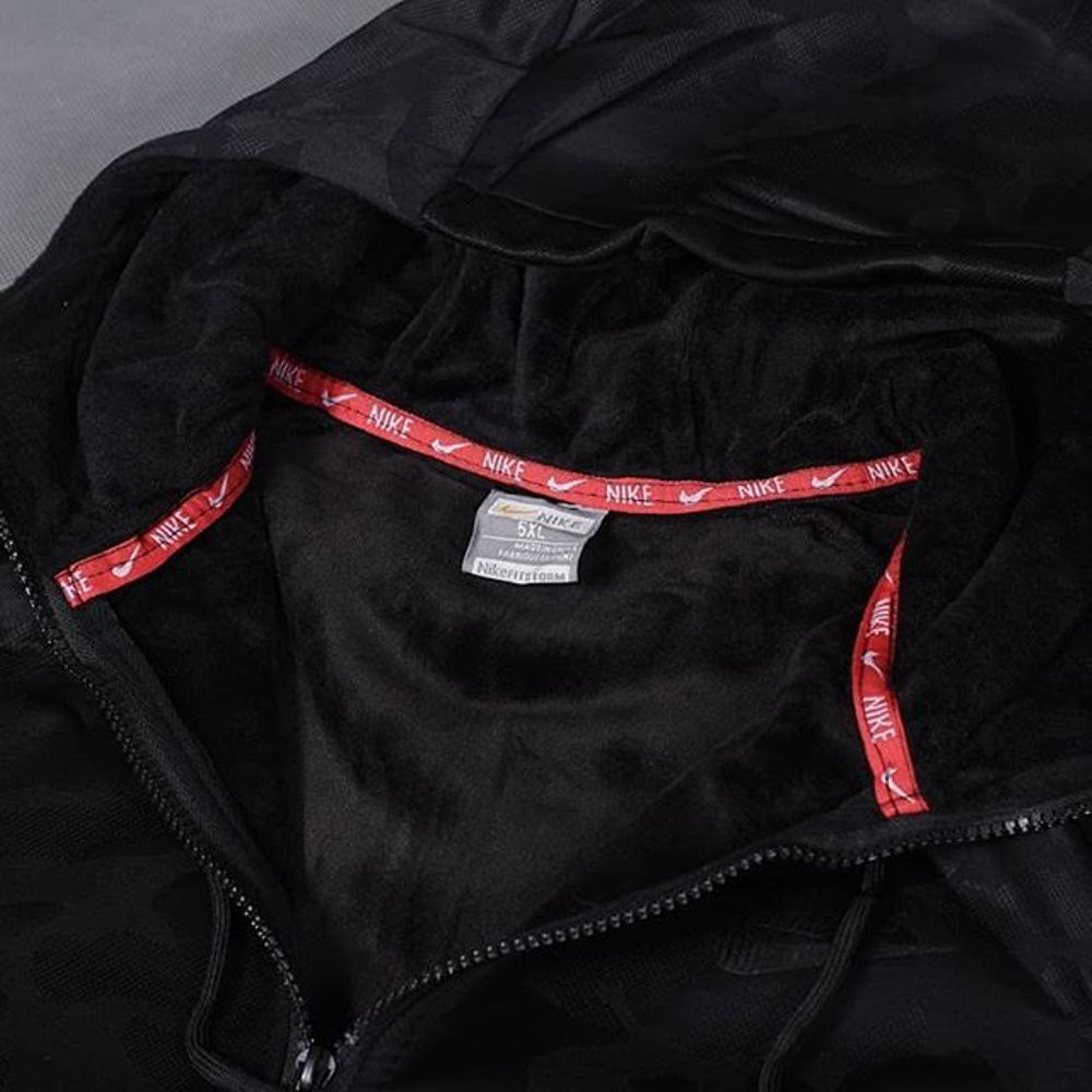 TERKEREN NIKE TRAINING HOODIE JACKET CAMO-038 BLACK Jaket Kekinian