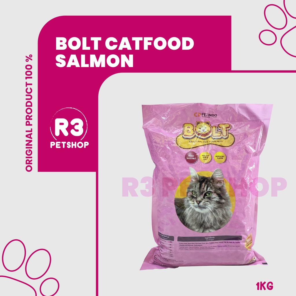 Makanan Kucing kering murah BOLT All varian 1kg