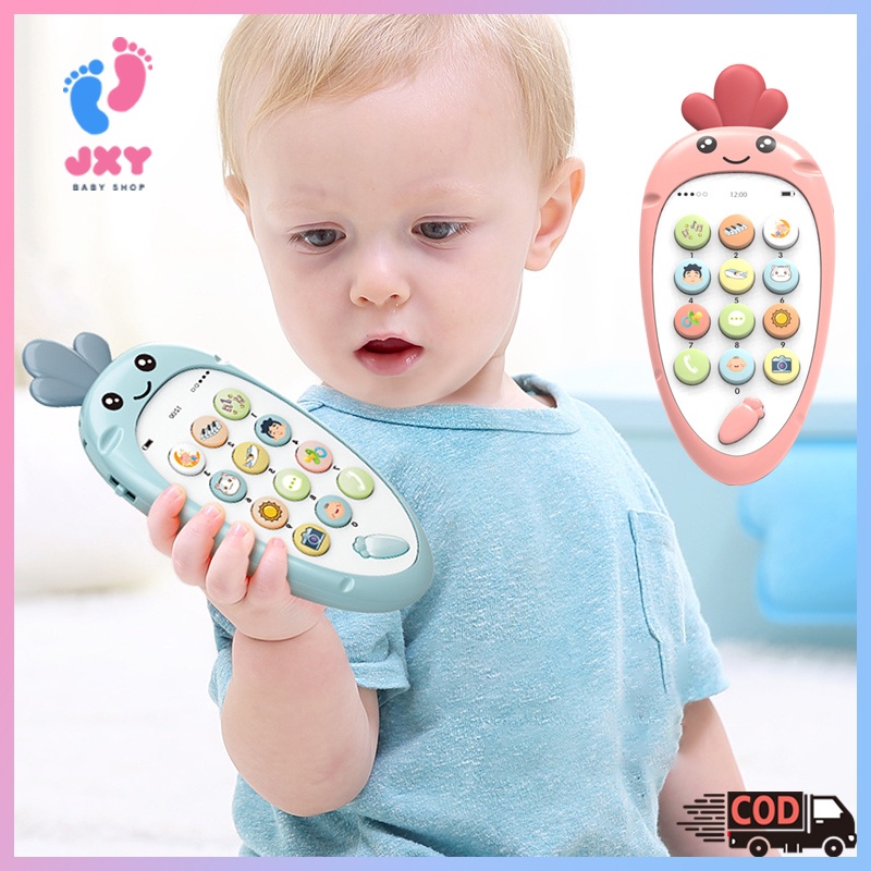 Telpon mainan anak/Melepon mainan/Mainan Ponsel Bayi/Mainan Handphonebayi/Telepon Pendidikan Awal dengan Lampu Musi L146