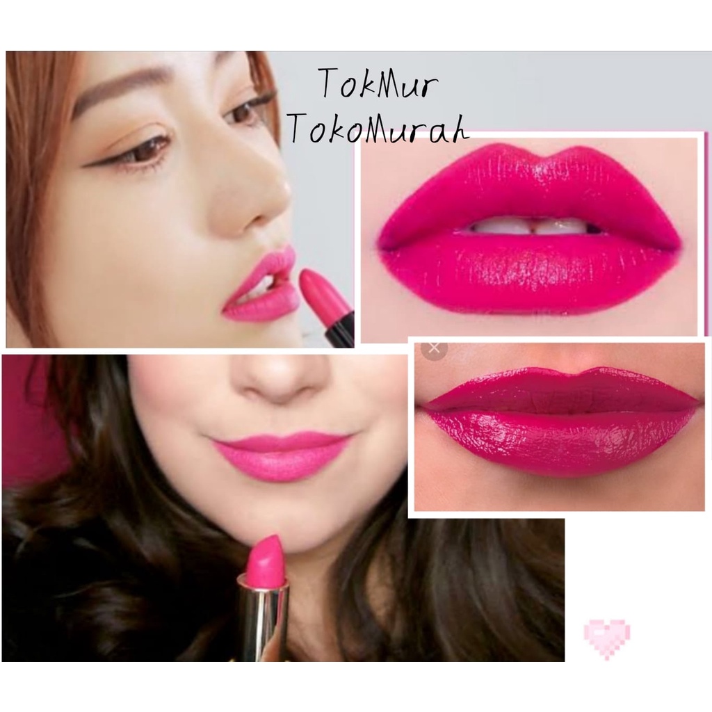 COD LIPSTIK PINK SOFT MAYBELLINE /REVLON  BATANG STIK PUTAR  TAHAN LAMA-Pink cerah