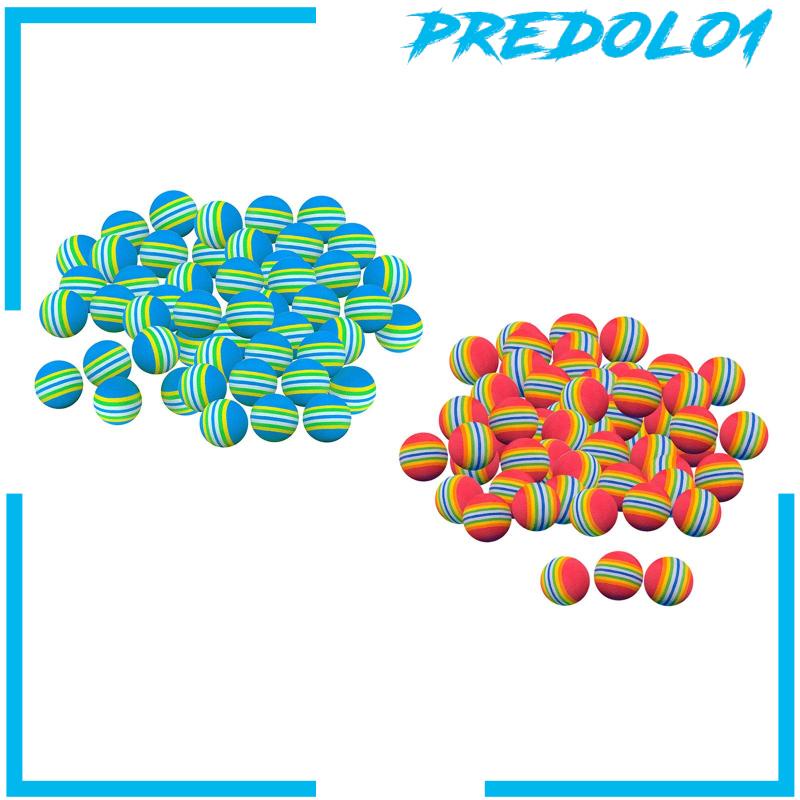 [PREDOLO1] 50x EVA Sponge Golf Balls Stripe Foam Practice Golf Ball 42mm