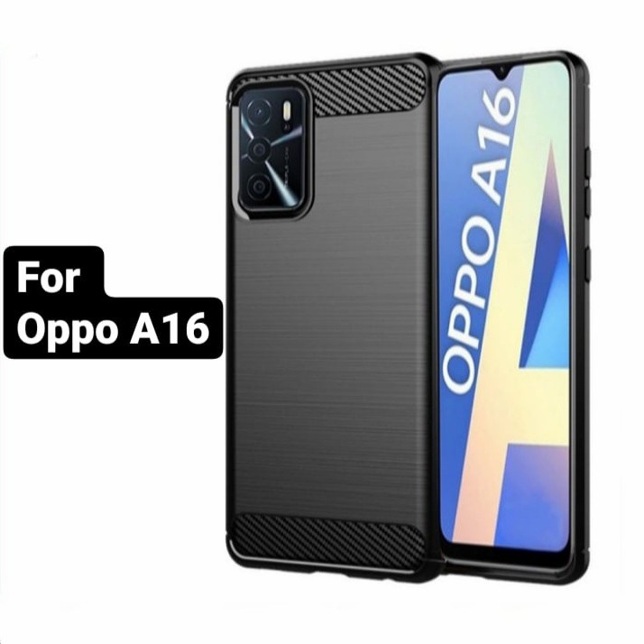 Case Oppo A16 Softcase Brushed Armor Cover Casing Oppo A16