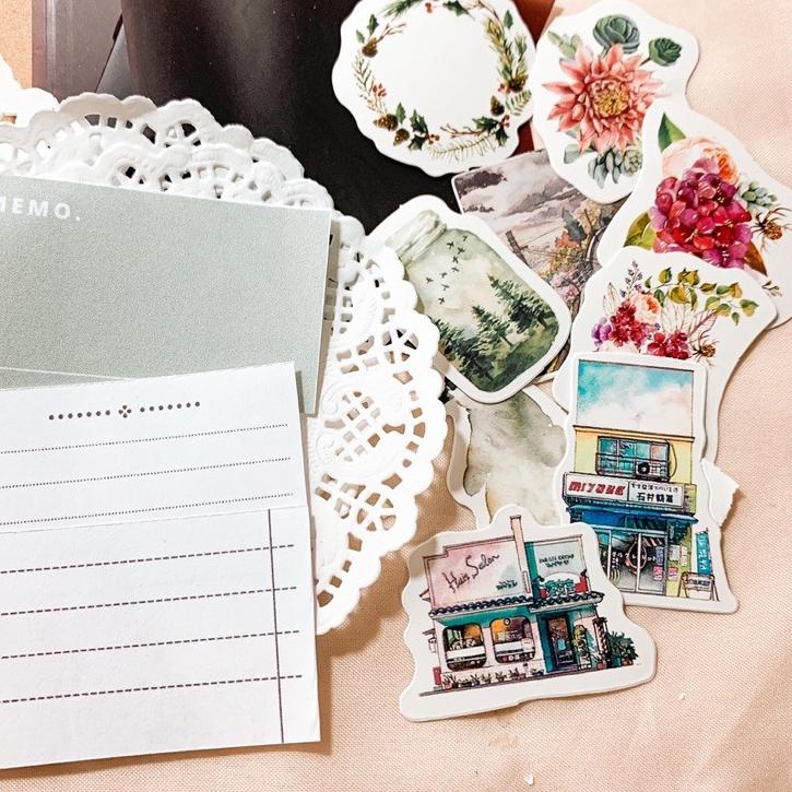 

Bayar Di Tempat➳ Journal Kit Journaling Vintage Aesthetic Jurnal 40pcs 72