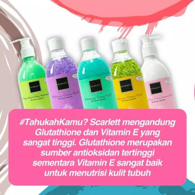 SCARLETT WHITENING HANDBODY DAN SHOWER SCRUB / SCARLET WHITENING 100% ORIGINAL BPOM