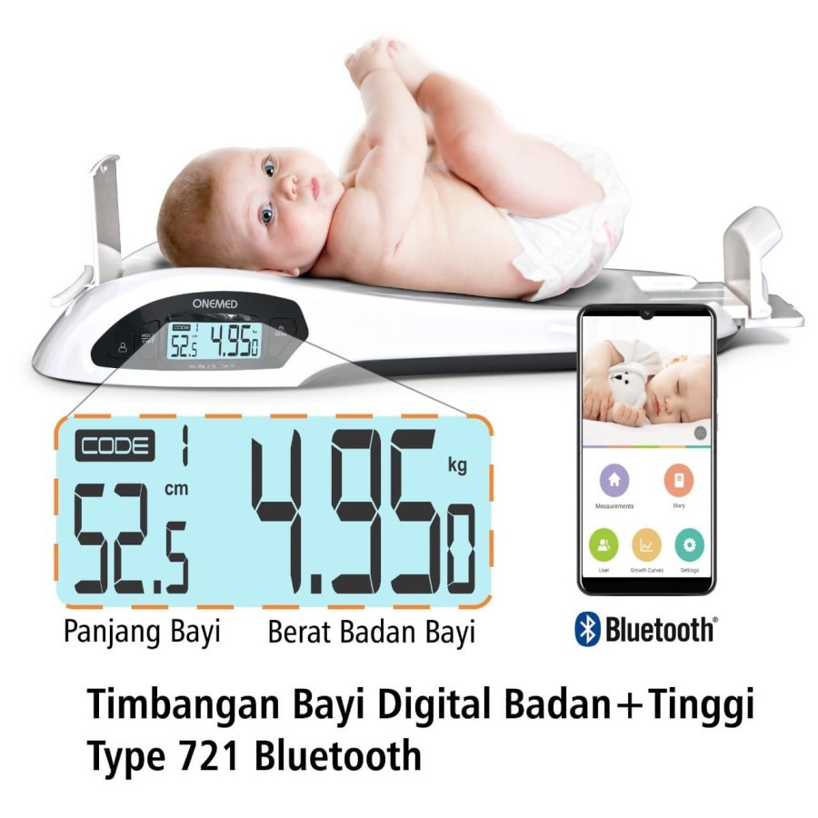 Timbangan Bayi Digital Type 721 &amp; Bluetooth Onemed