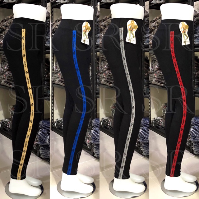 Legging Wanita Import List Pita Glitter Celana Panjang Melar Jumbo