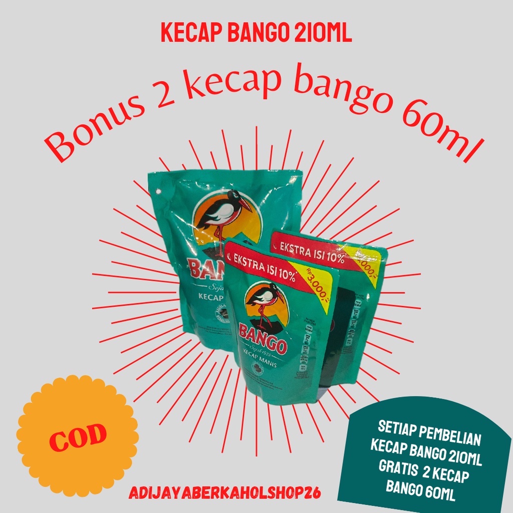 

KECAP BANGO 210ML BONUS KECAP BANGO 2 UKURAN 60ML REFIL POUCH